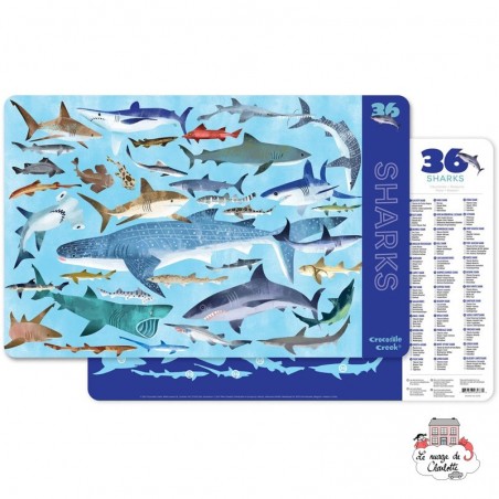 Set de table - 36 requins - CCR-2843-7 - Crocodile Creek - Sets de table - Le Nuage de Charlotte