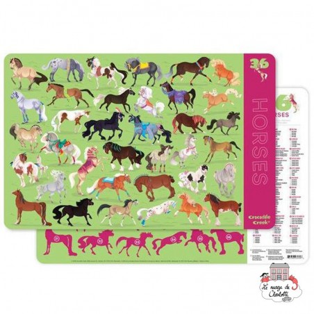 Placemat - 36 horses - CCR-2843-9 - Crocodile Creek - Placemats - Le Nuage de Charlotte