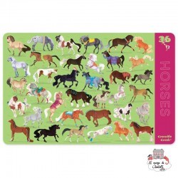 Placemat - 36 horses - CCR-2843-9 - Crocodile Creek - Placemats - Le Nuage de Charlotte