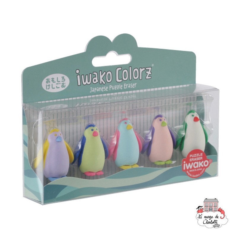 iwako Penguin Colorz - IWA-GLB009 - Iwako - Gommes, ... - Le Nuage de Charlotte