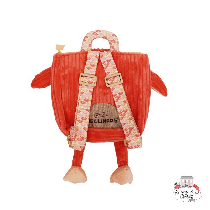 Corduroy backpack Flamingos the flamingo - DEG-35025 - Les Déglingos - Backpacks - Le Nuage de Charlotte