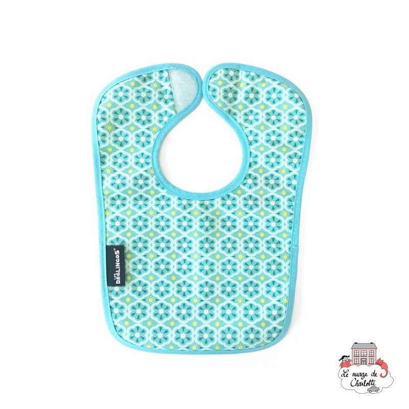 Reversible bib Illicos the polar bear - DEG-32521 - Les Déglingos - Placemats & Bibs - Le Nuage de Charlotte