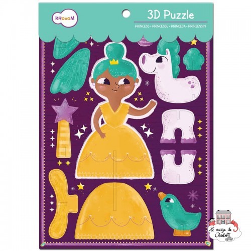 3D Puzzle - Princesse - KRO-K-702 - Krooom - Puzzles 3D - Le Nuage de Charlotte