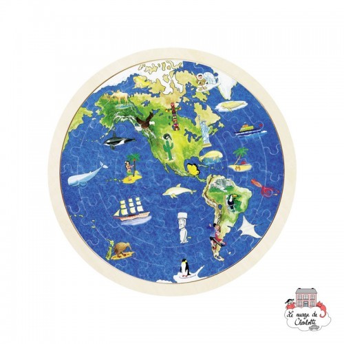 Puzzle Globe Terrestre - GOK-57666 - Goki - Puzzle en bois - Le Nuage de Charlotte