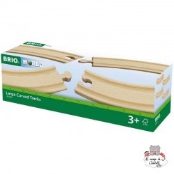 Large Curved Tracks - BRI-33342 - Brio - Wooden Railway and Trains - Le Nuage de Charlotte