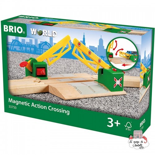 Passage à niveau magnétique - BRI-33750 - Brio - Petits trains en bois - Le Nuage de Charlotte