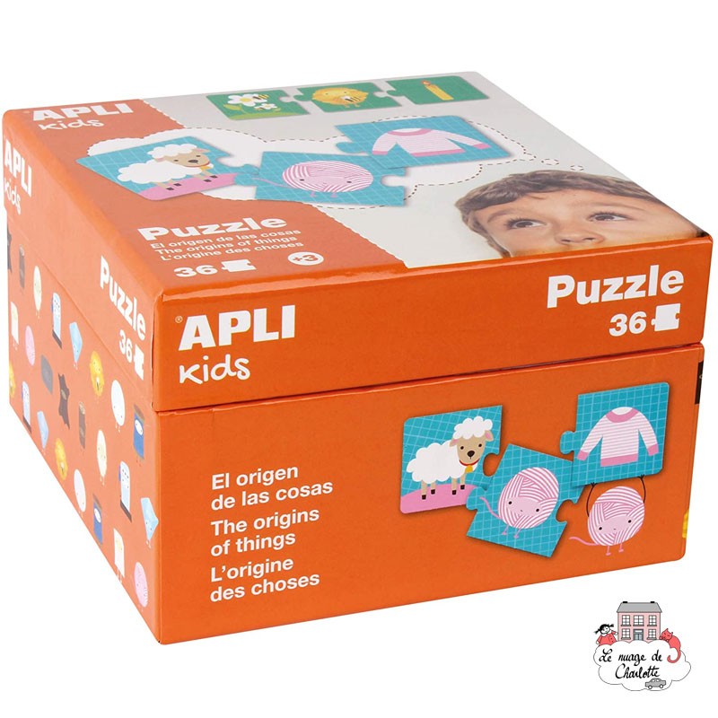 Puzzle The origins of things - APL-14406 - APLI - For littles - Le Nuage de Charlotte