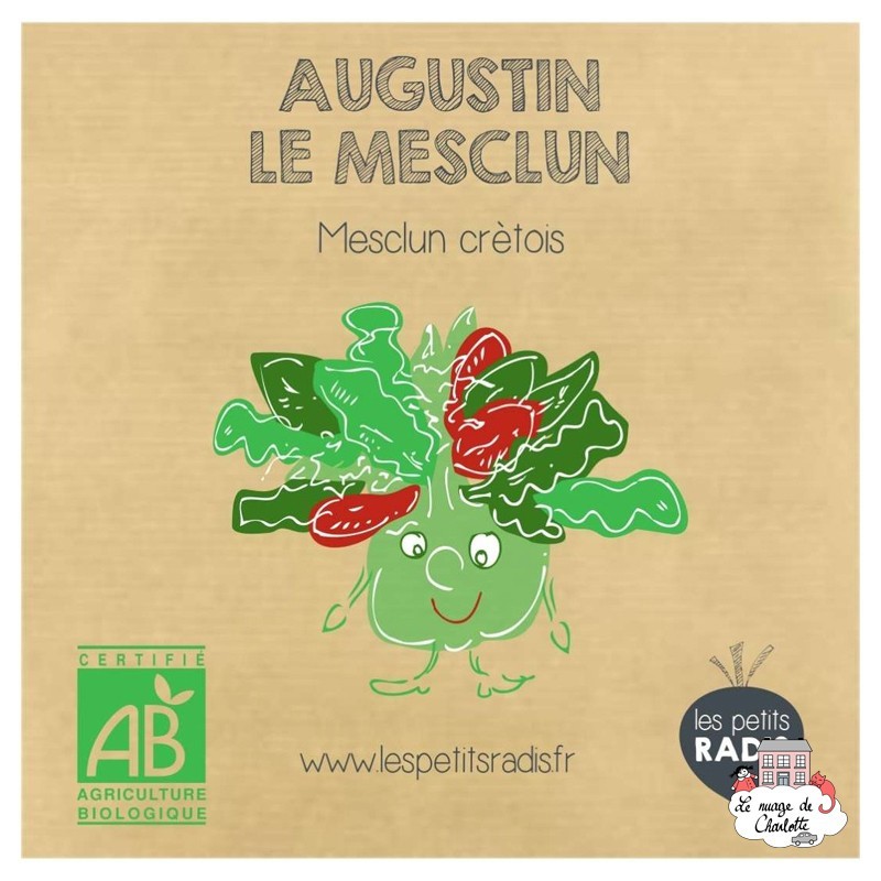 Mini kit de graines BIO d'Augustin le mesclun - LPR-G141 - Les Petits Radis - Nature et découvertes - Le Nuage de Charlotte