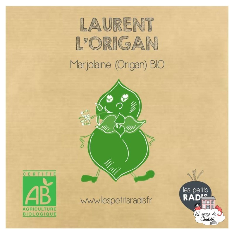 Mini organic seed kit from Laurent the oregano - LPR-G081 - Les Petits Radis - Nature and discoveries - Le Nuage de Charlotte