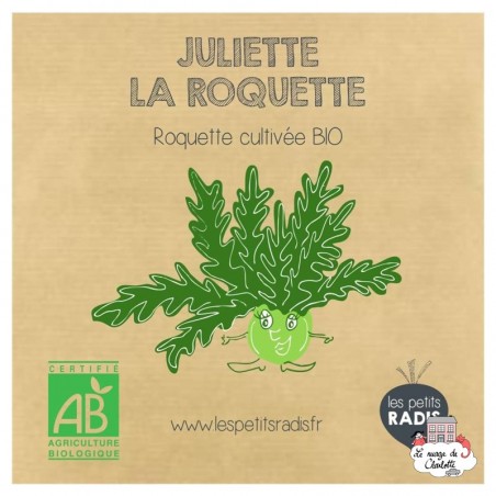 Mini kit de graines BIO de Juliette la roquette - LPR-G031 - Les Petits Radis - Nature et découvertes - Le Nuage de Charlotte