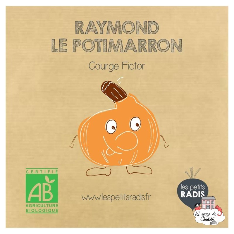 Mini kit de graines BIO de Raymond le potimarron - LPR-G151 - Les Petits Radis - Nature et découvertes - Le Nuage de Charlotte