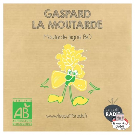 Mini kit of organic seeds of Gaspard mustard - LPR-G021 - Les Petits Radis - Nature and discoveries - Le Nuage de Charlotte