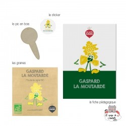 Mini kit of organic seeds of Gaspard mustard - LPR-G021 - Les Petits Radis - Nature and discoveries - Le Nuage de Charlotte