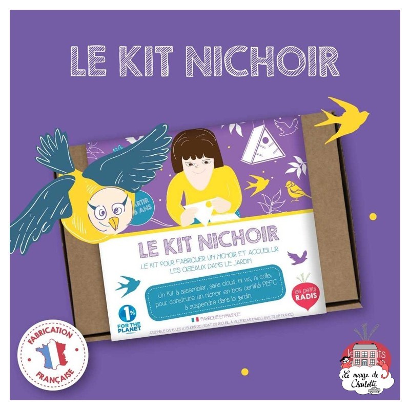 Birdhouse Kit - LPR-K004 - Les Petits Radis - Nature and discoveries - Le Nuage de Charlotte