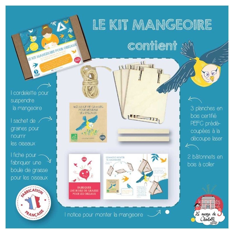 Kit Mangeoire - LPR-K009 - Les Petits Radis - Nature et découvertes - Le Nuage de Charlotte