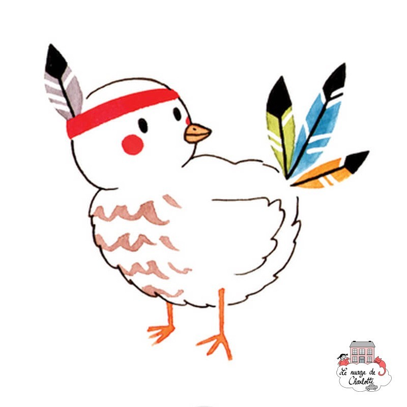 Sioou tatoo Lovely Indian bird (x5) - SIO-KC10 - Sioou - Temporary Tattoos - Le Nuage de Charlotte