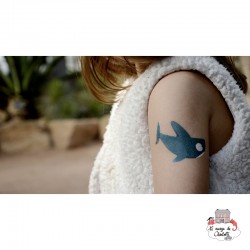 Sioou Lovely tatoo Baleine (x5) - SIO-KC01 - Sioou - Tatouages éphémères - Le Nuage de Charlotte