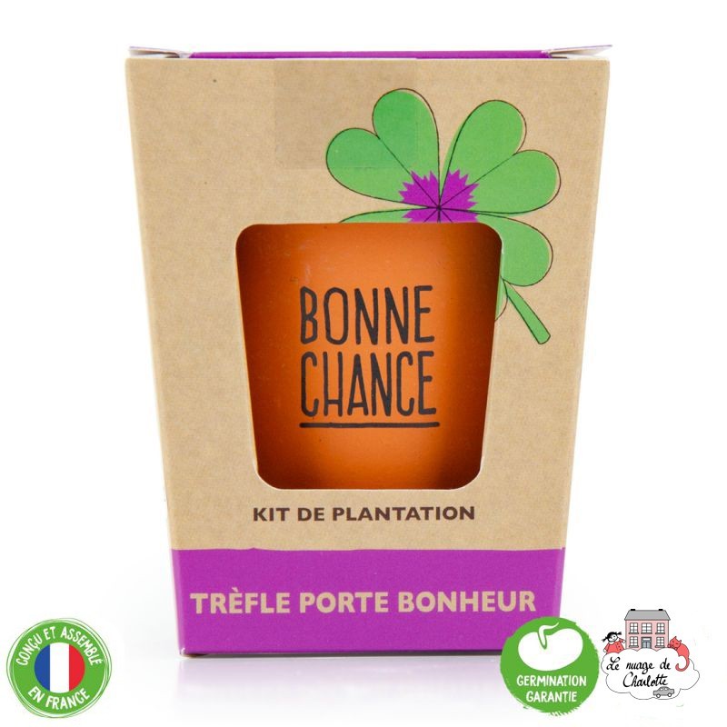 Kit "Bonne chance" - Trèfle à 4 feuilles - R&C-032624 - Radis et Capucine - Nature et découvertes - Le Nuage de Charlotte