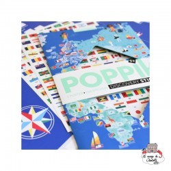 Discovery Stickers - Drapeaux du monde - POP-DIS001 - Poppik - Stickers et gommettes - Le Nuage de Charlotte