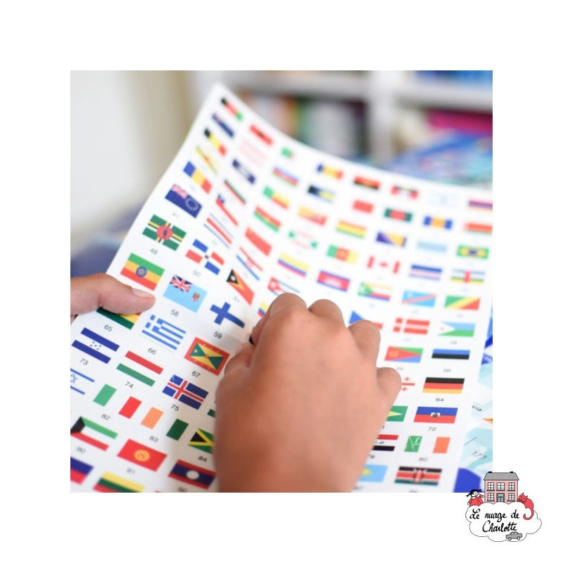 Discovery Stickers - Flags of the World - POP-DIS001 - Poppik - Stickers and gommettes - Le Nuage de Charlotte