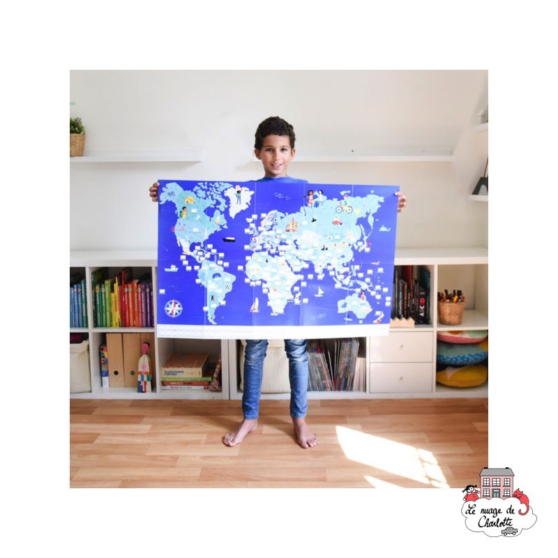 Discovery Stickers - Drapeaux du monde - POP-DIS001 - Poppik - Stickers et gommettes - Le Nuage de Charlotte