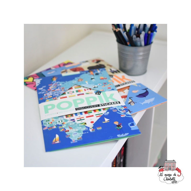 Discovery Stickers - Flags of the World - POP-DIS001 - Poppik - Stickers and gommettes - Le Nuage de Charlotte