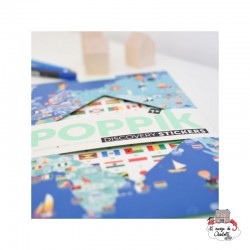 Discovery Stickers - Drapeaux du monde - POP-DIS001 - Poppik - Stickers et gommettes - Le Nuage de Charlotte