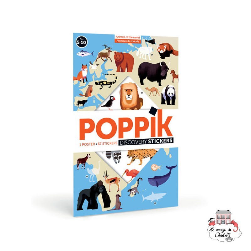 Discovery Stickers - Animals of the world - POP-DIS003 - Poppik - Stickers and gommettes - Le Nuage de Charlotte