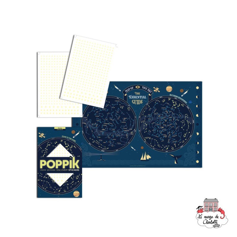 Discovery Stickers - Skymap (Glow in the Dark) - POP-DIS004 - Poppik - Stickers and gommettes - Le Nuage de Charlotte