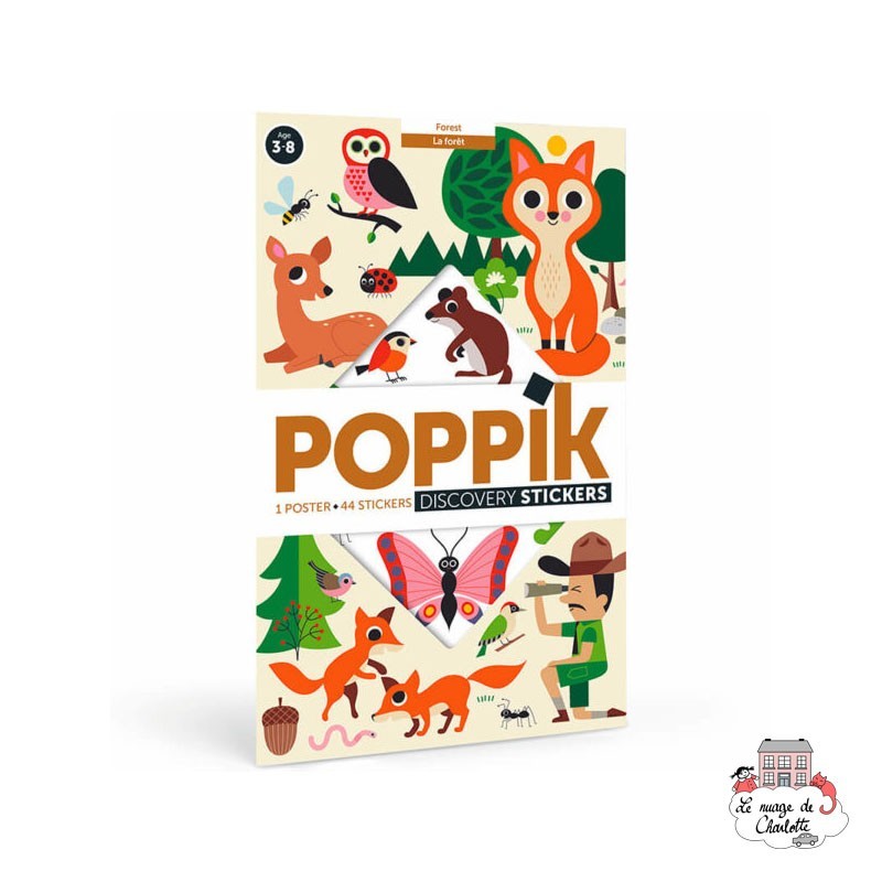 Discovery Stickers - La forêt - POP-DIS010 - Poppik - Stickers et gommettes - Le Nuage de Charlotte