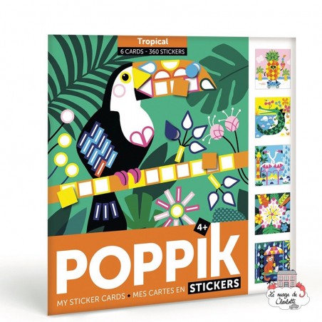 My Sticker Cards - Tropical - POP-TROPICAL - Poppik - Stickers and gommettes - Le Nuage de Charlotte