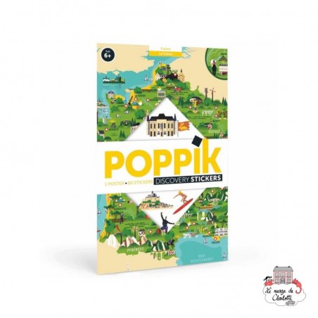 Discovery Stickers - La France - POP-DIS015 - Poppik - Stickers et gommettes - Le Nuage de Charlotte