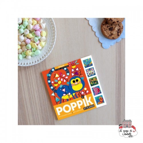 Mes cartes en Stickers - Animals - POP-ANIMAUX - Poppik - Stickers et gommettes - Le Nuage de Charlotte