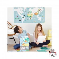 Creative Stickers - Carte du monde - POP-MOS008 - Poppik - Stickers et gommettes - Le Nuage de Charlotte