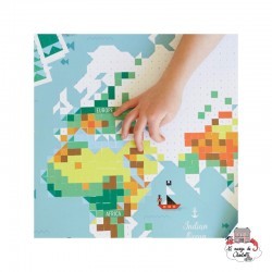 Creative Stickers - Carte du monde - POP-MOS008 - Poppik - Stickers et gommettes - Le Nuage de Charlotte