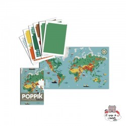 Creative Stickers - Carte du monde - POP-MOS008 - Poppik - Stickers et gommettes - Le Nuage de Charlotte