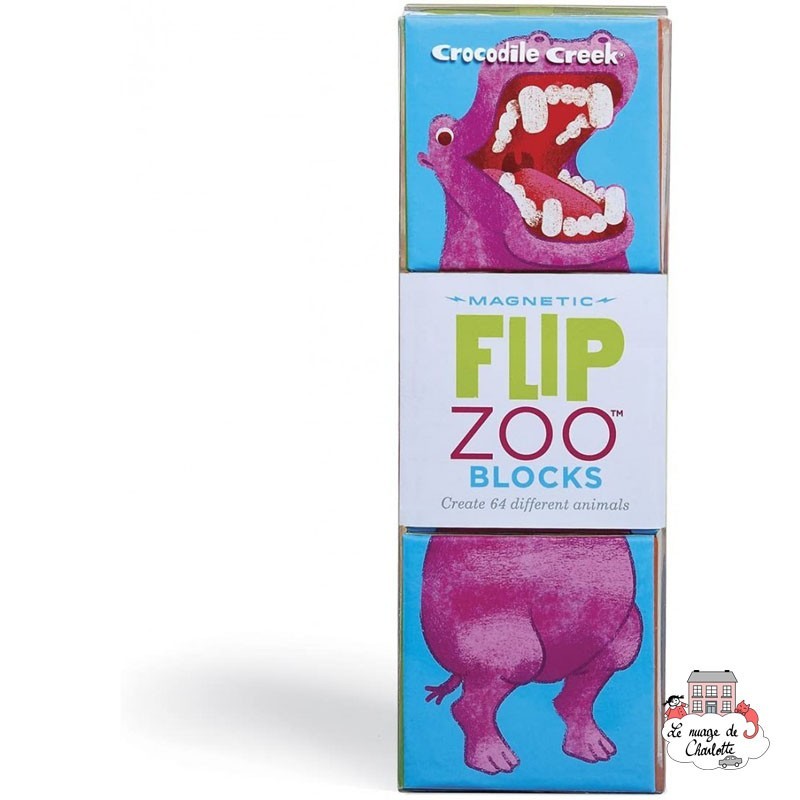 Magnetic Flip Zoo Blocks - Animaux du monde - CCR-2909-3 - Crocodile Creek - Éléments magnétiques - Le Nuage de Charlotte