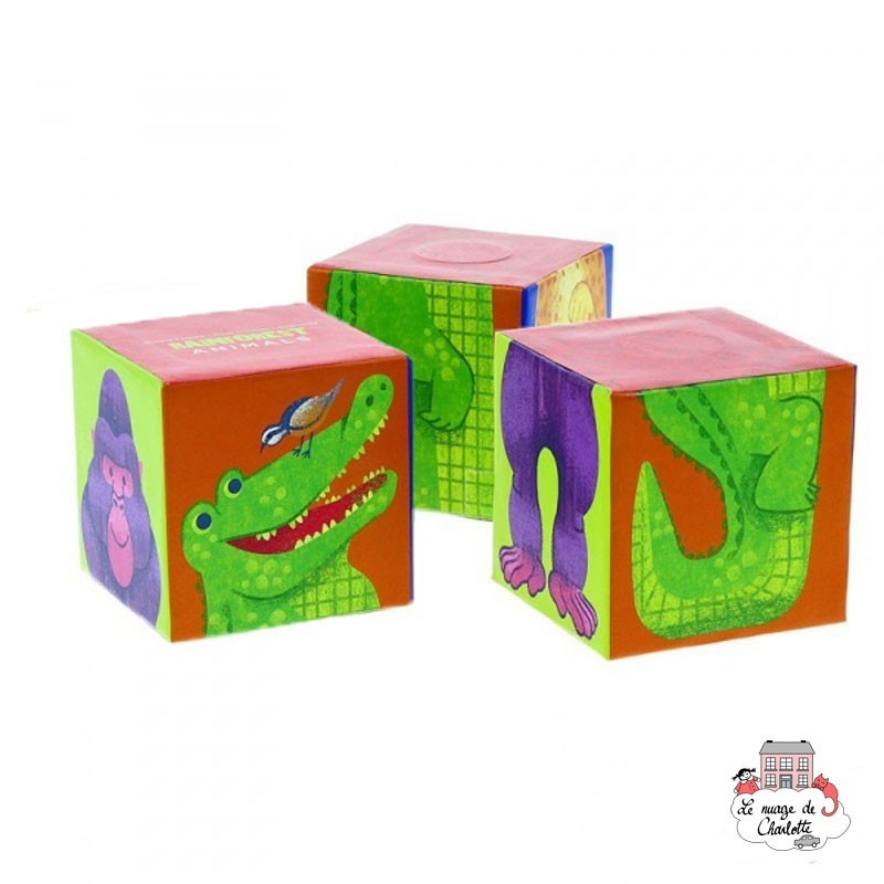 Magnetic Flip Zoo Blocks - Rainforest Animals - CCR-2909-2 - Crocodile Creek - Magnetic elements - Le Nuage de Charlotte