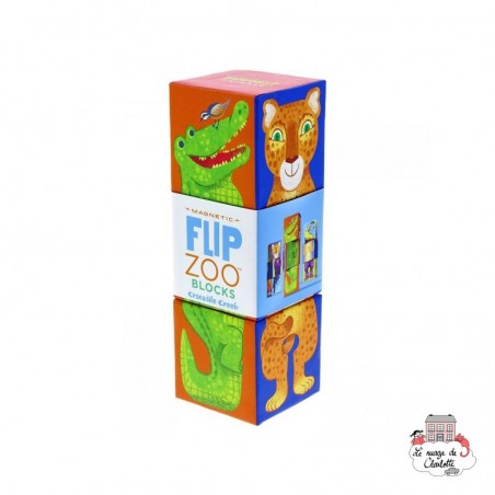 Magnetic Flip Zoo Blocks - Forêt tropicale - CCR-2909-2 - Crocodile Creek - Éléments magnétiques - Le Nuage de Charlotte