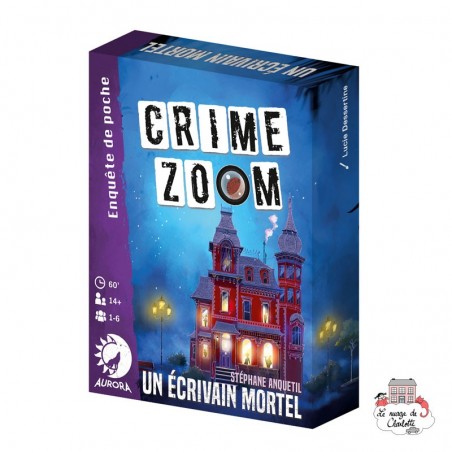 Crime Zoom – Un écrivain mortel - AUR-01351 - Aurora Games - Jeux de société - Le Nuage de Charlotte