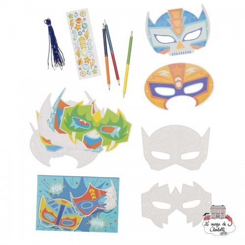 Paper Masks - Action Pack - TTE-6-0603 - Tiger Tribe - Drawings and paintings workshop - Le Nuage de Charlotte