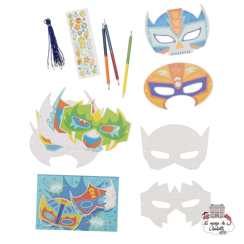 Paper Masks - Action Pack - TTE-6-0603 - Tiger Tribe - Drawings and paintings workshop - Le Nuage de Charlotte