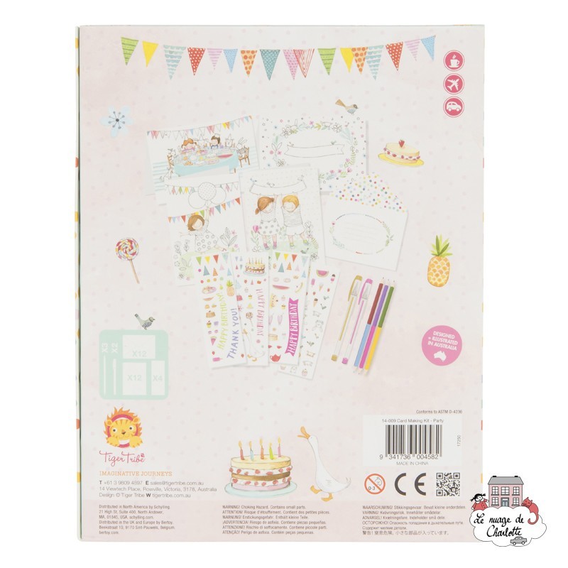 Card Making Kit - Party - TTE-14-009 - Tiger Tribe - Creative boxes - Le Nuage de Charlotte