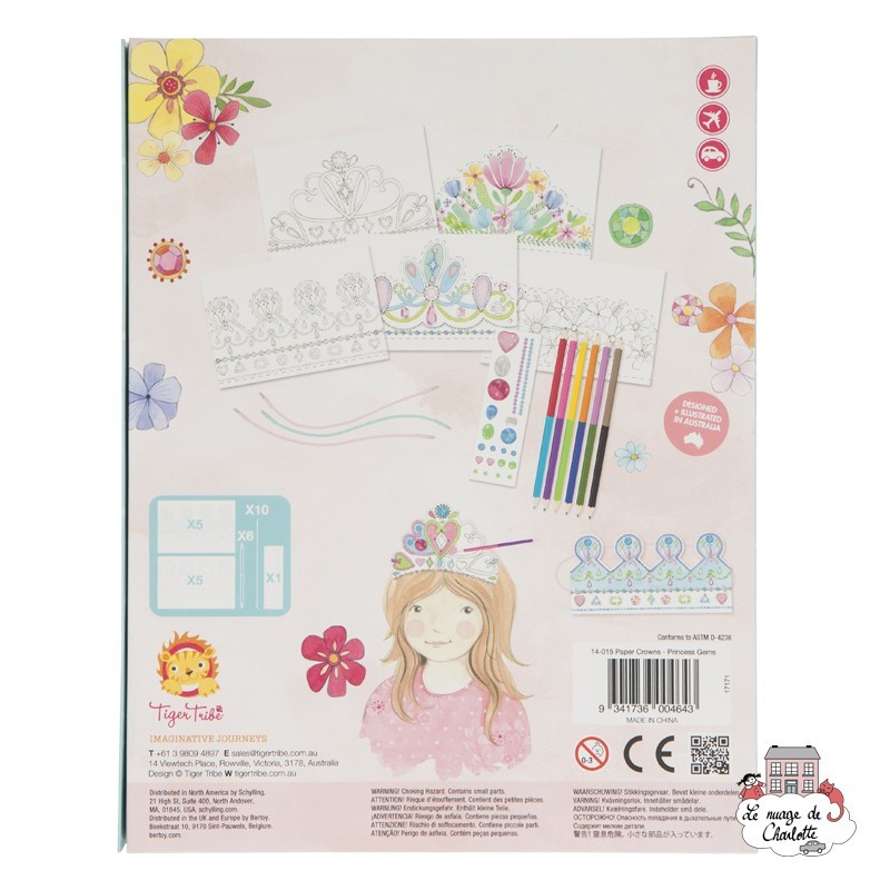 Paper Crowns - Princess gems - TTE-14-015 - Tiger Tribe - Creative boxes - Le Nuage de Charlotte