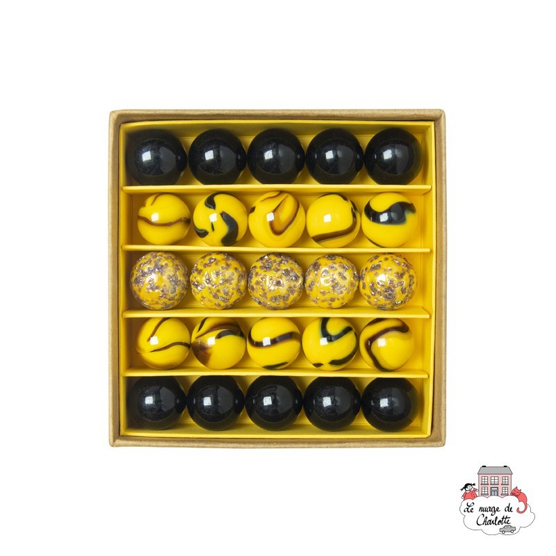 Marbles Box - Bee Happy - Mini Box - B&C-MINIBOX-06 - Billes & Co. - Marble Games - Le Nuage de Charlotte