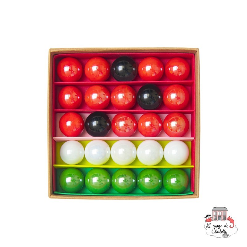 Marbles Box - Watermelon - Mini Box - B&C-MINIBOX-08 - Billes & Co. - Marble Games - Le Nuage de Charlotte