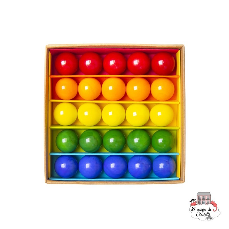 Marbles Box - Rainbow - Mini Box - B&C-MINIBOX-07 - Billes & Co. - Marble Games - Le Nuage de Charlotte