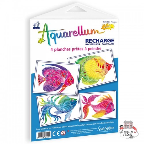 Aquarellum Junior - Recharge Poissons - STS-650R - SentoSphère - Dessins et peintures - Le Nuage de Charlotte