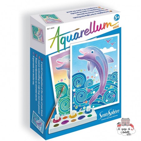 Aquarellum mini - Dauphins - STS-6000 - SentoSphère - Dessins et peintures - Le Nuage de Charlotte