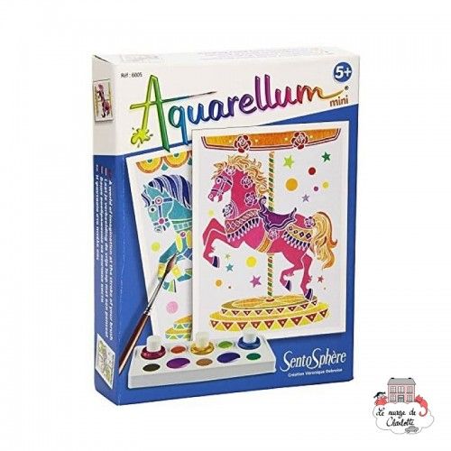 Aquarellum mini - Horses Carousel - STS-6005 - SentoSphère - Drawings and paintings - Le Nuage de Charlotte